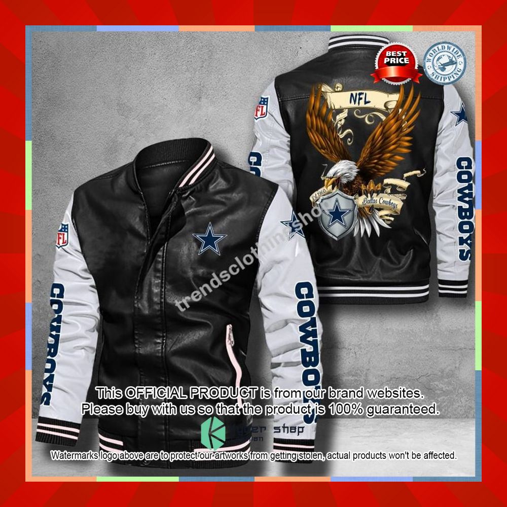 Dallas Cowboys NFL Eagle Leather Bomber Jacket 18