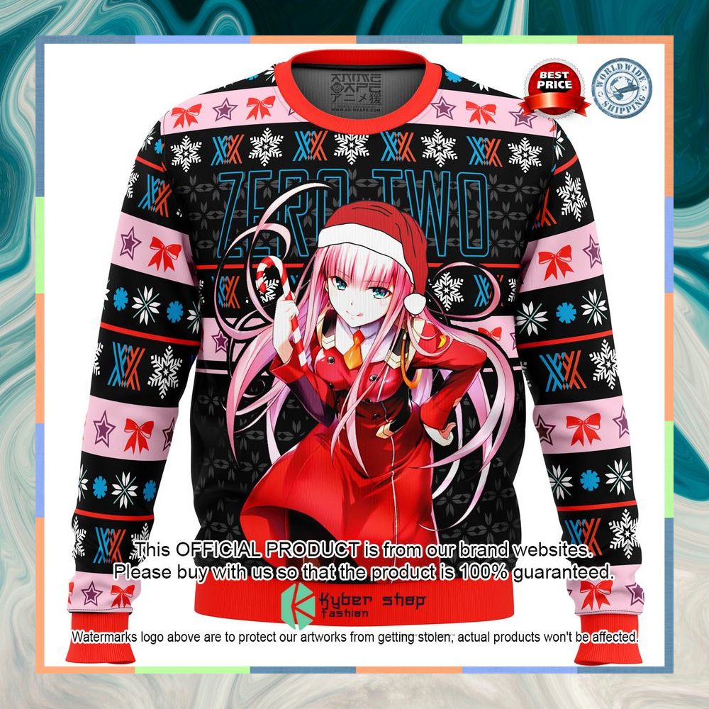 Darling in the Franxx Zero Two Sweater Christmas 5