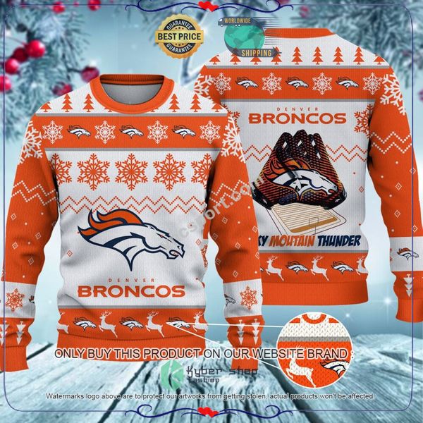 Denver Broncos Rocky Mountain Thunder Christmas Sweater