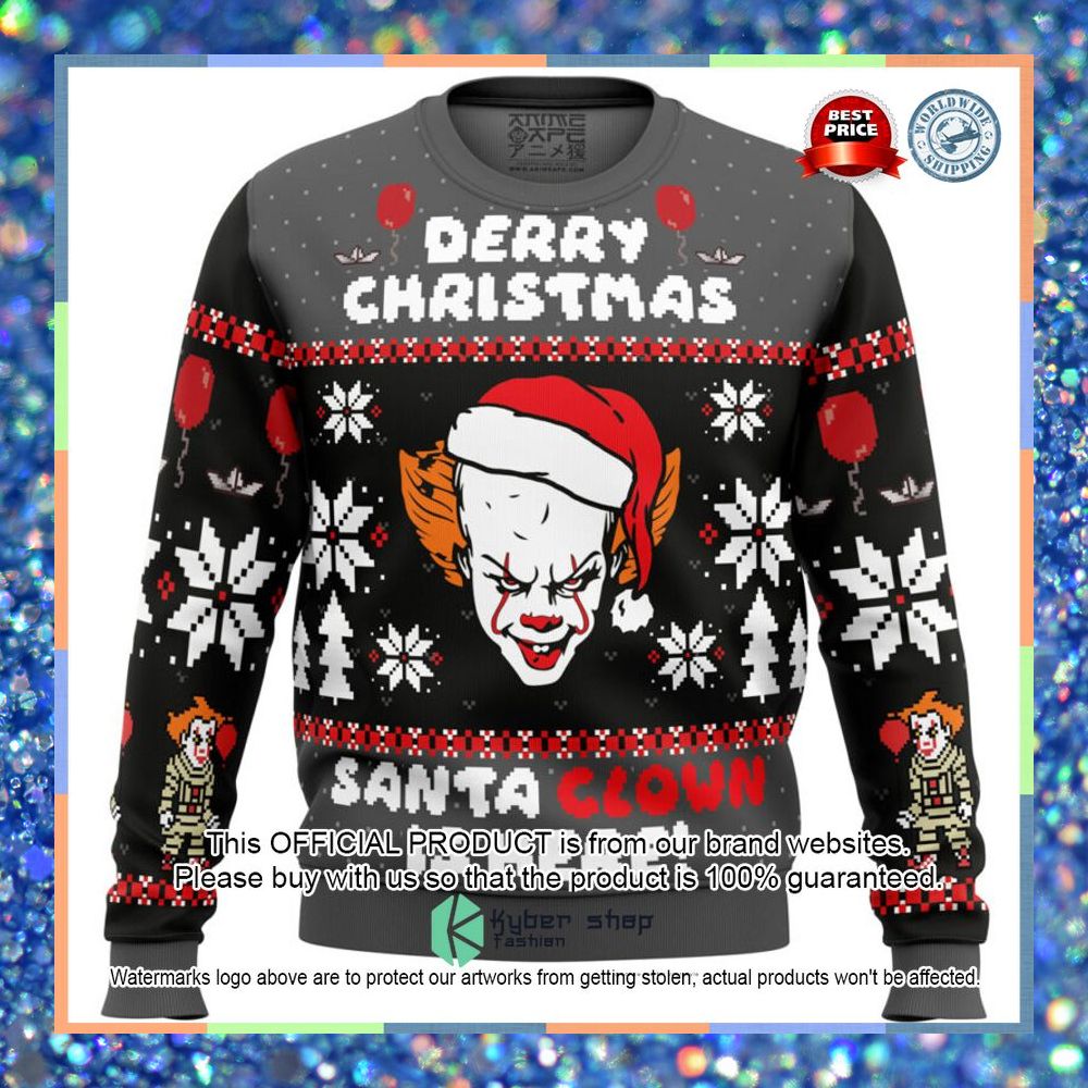 Derry Christmas Pennywise the Clown Sweater Christmas 3