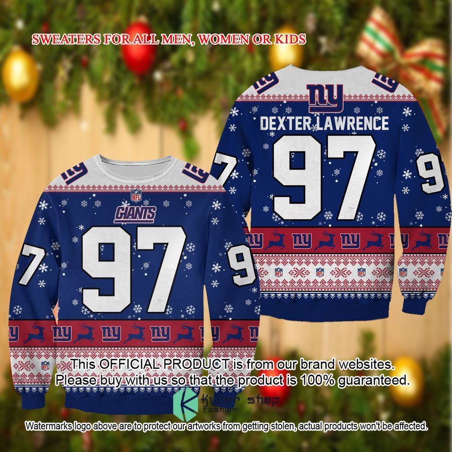 Dexter Lawrence New York Giants Christmas Sweater 1