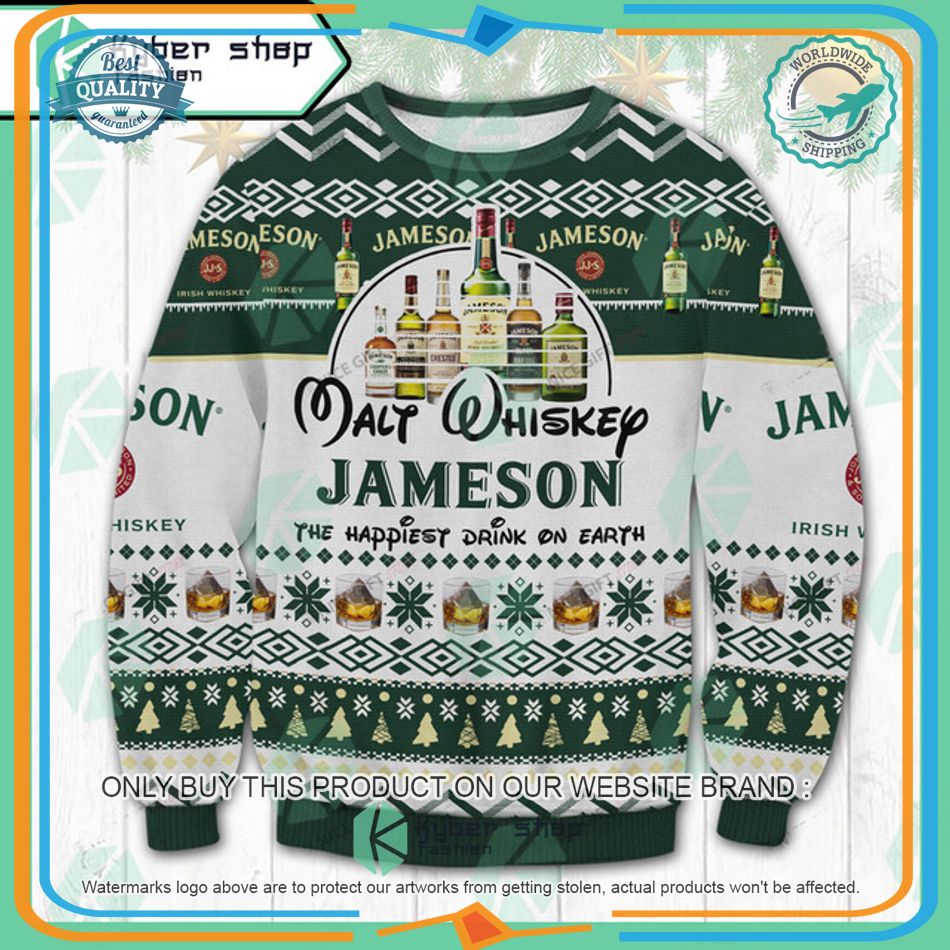Disney Jameson Irish Whiskey The Happiest Dink On Earth Ugly Christmas Sweater 3 disney jameson irish whiskey the happiest dink on earth ugly christmas sweater 1 92488