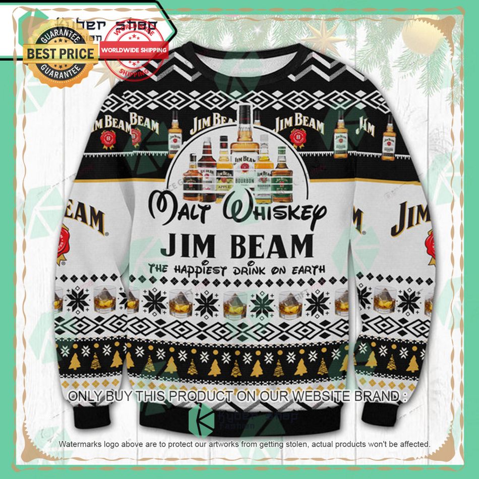 disney jim beam the happiest dink on earth ugly christmas sweater 1 38509