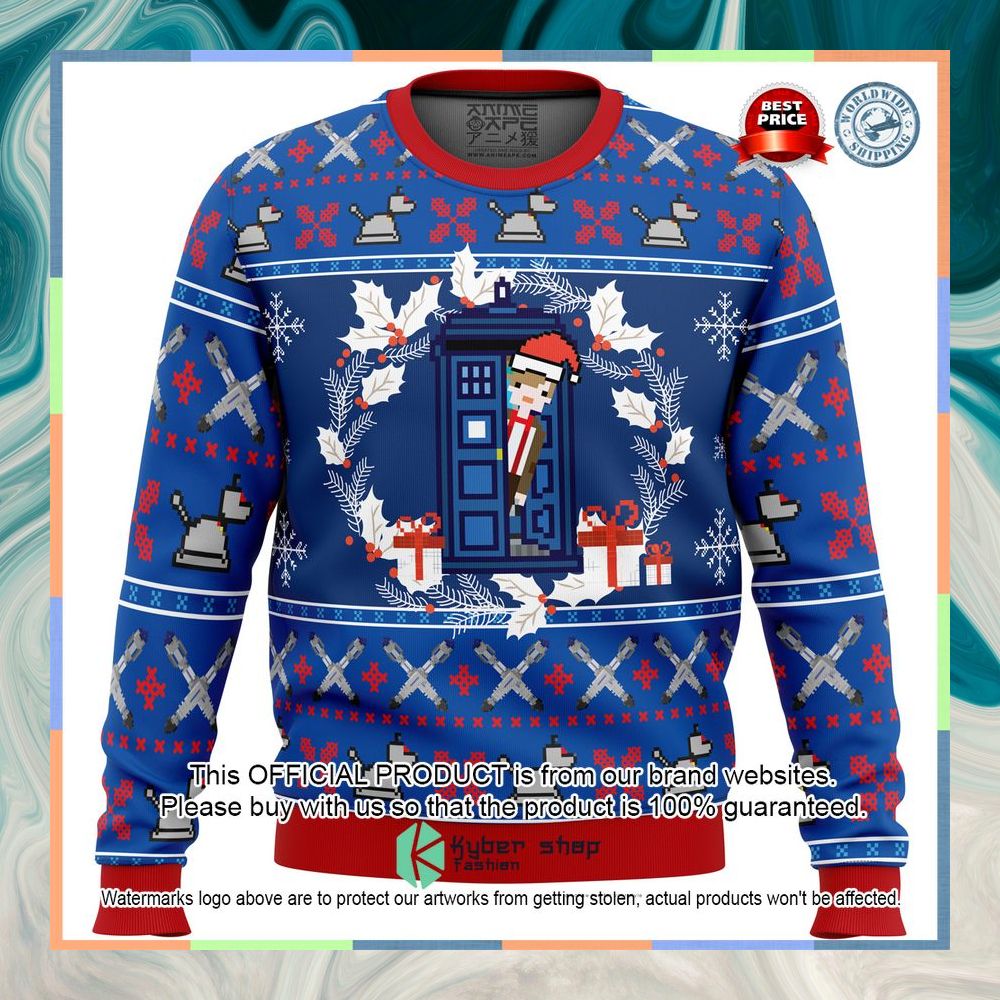 Doctor Who Tardis Christmas Sweater 6 Doctor Who Tardis Christmas Sweater word1