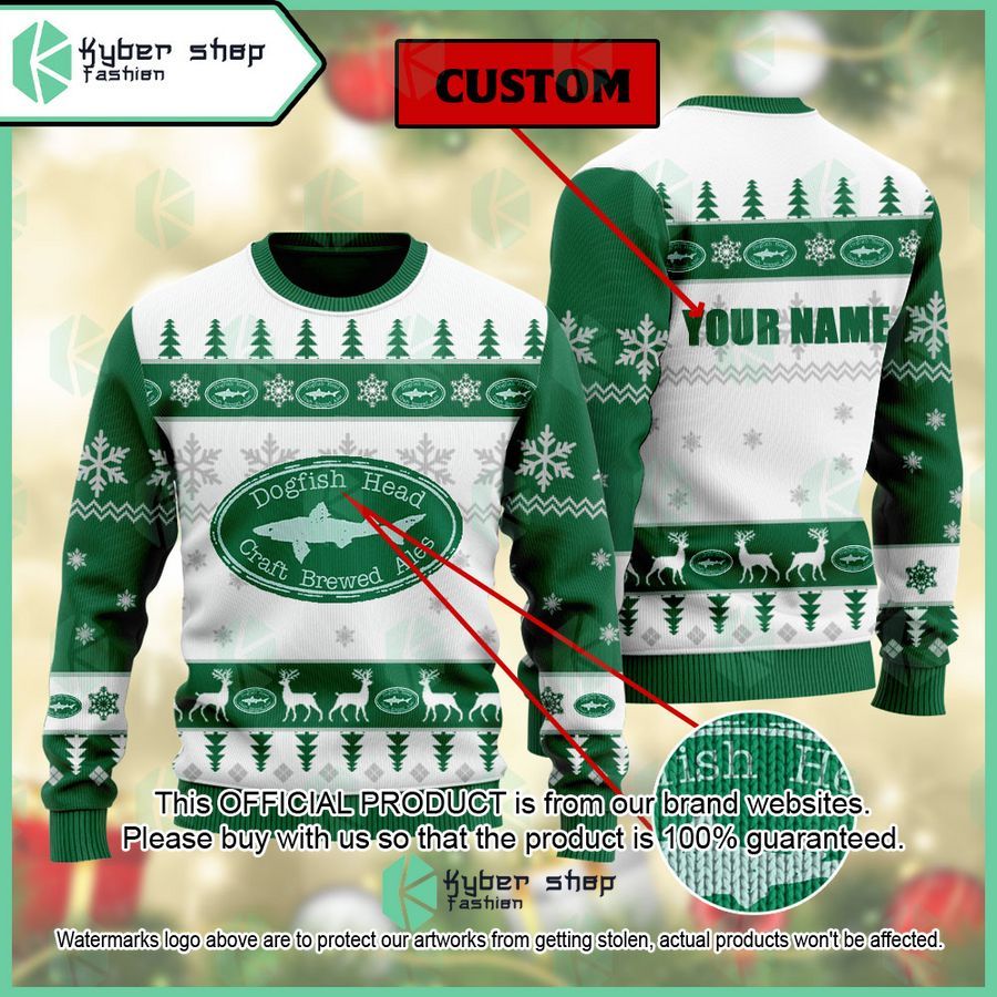 Dogfish Head Custom Name ugly Sweater word2