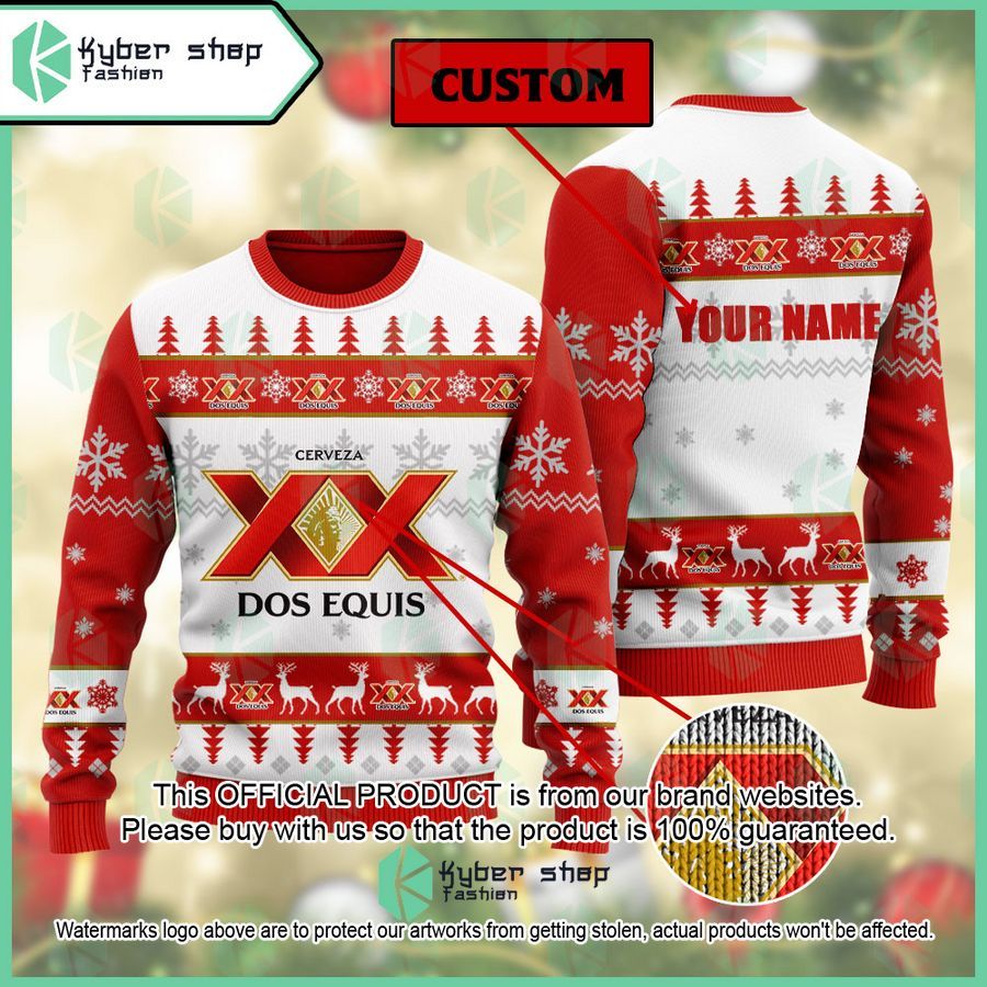 Dos Equis XX Custom Name ugly Sweater word2