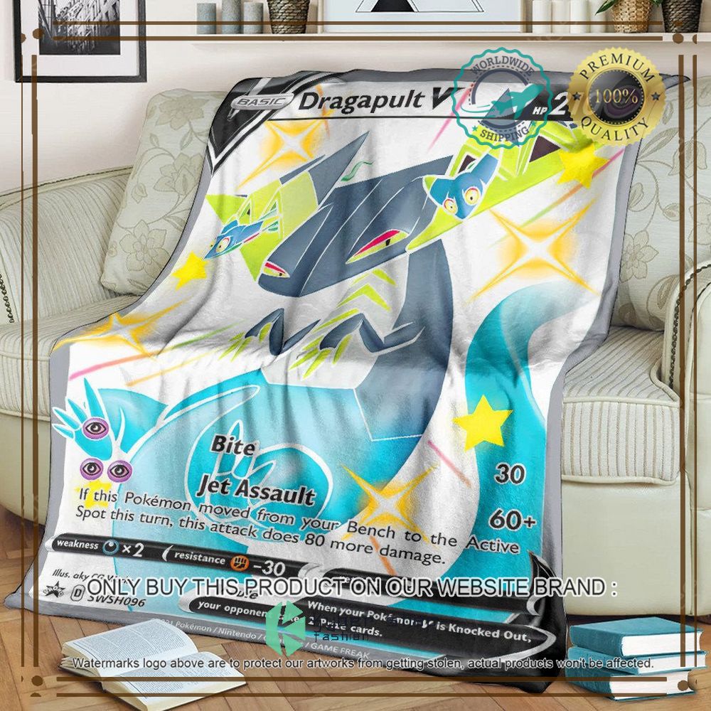 dragapult v sword shield anime pokemon blanket 1 72675