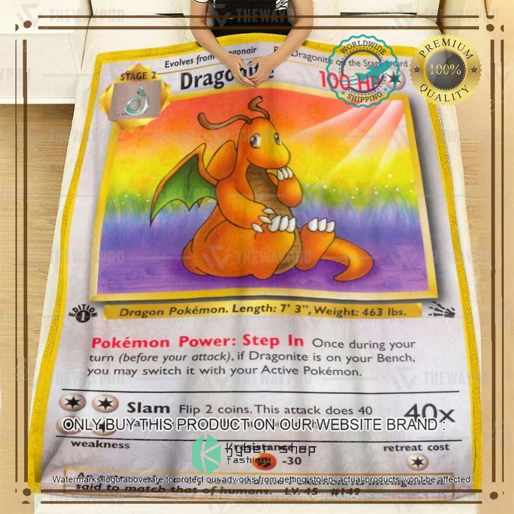 dragonite 1st edition anime pokemon blanket 2 23755