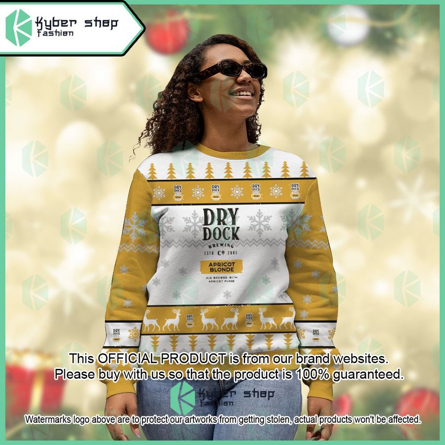 Personalized Dry Dock Brewing Apricot Blonde Christmas Sweater 4 Personalized Dry Dock Brewing Apricot Blonde Christmas Sweater word2