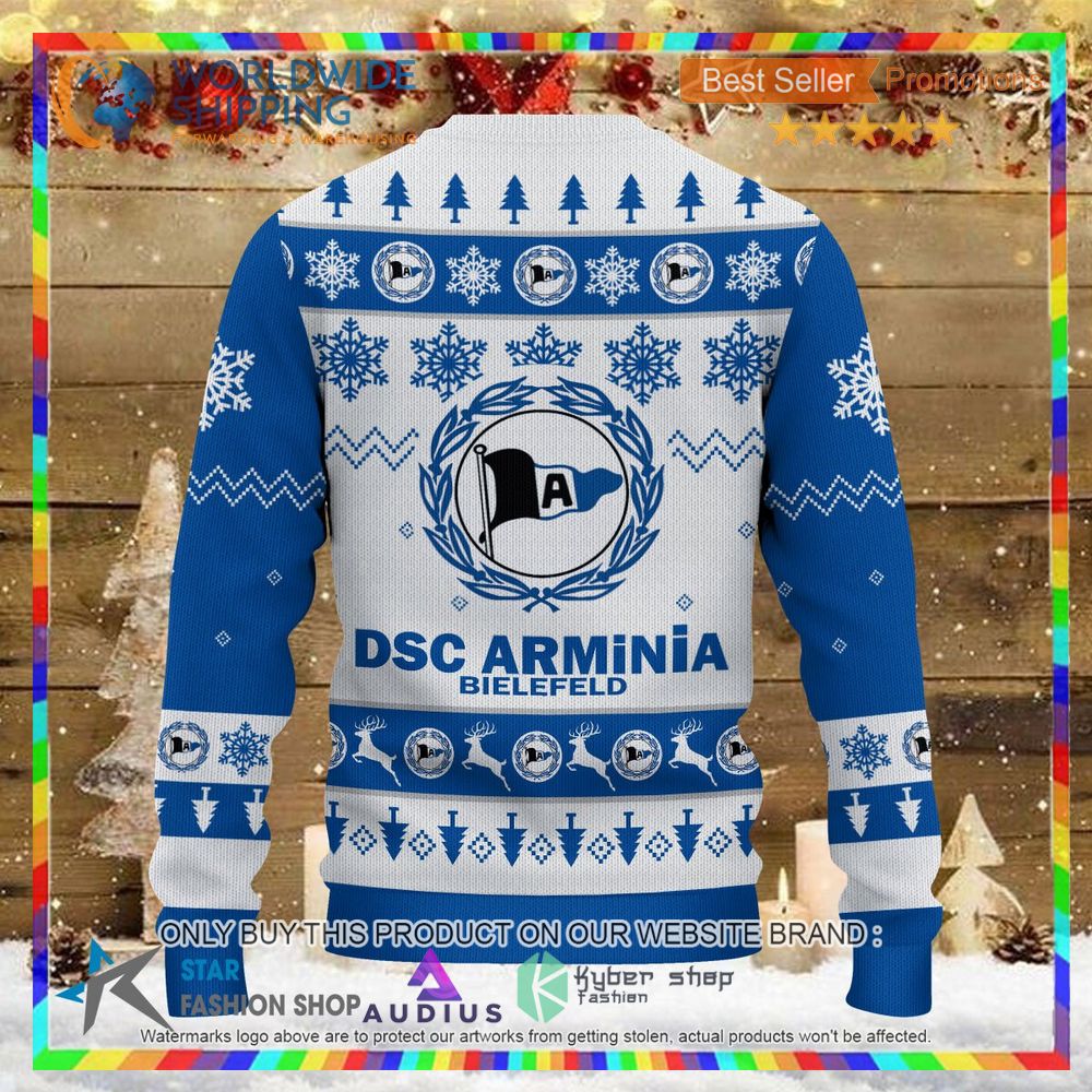 DSC Arminia Bielefeld white blue Ugly Christmas Sweater 3 dsc arminia bielefeld white blue ugly christmas sweater 3 88309