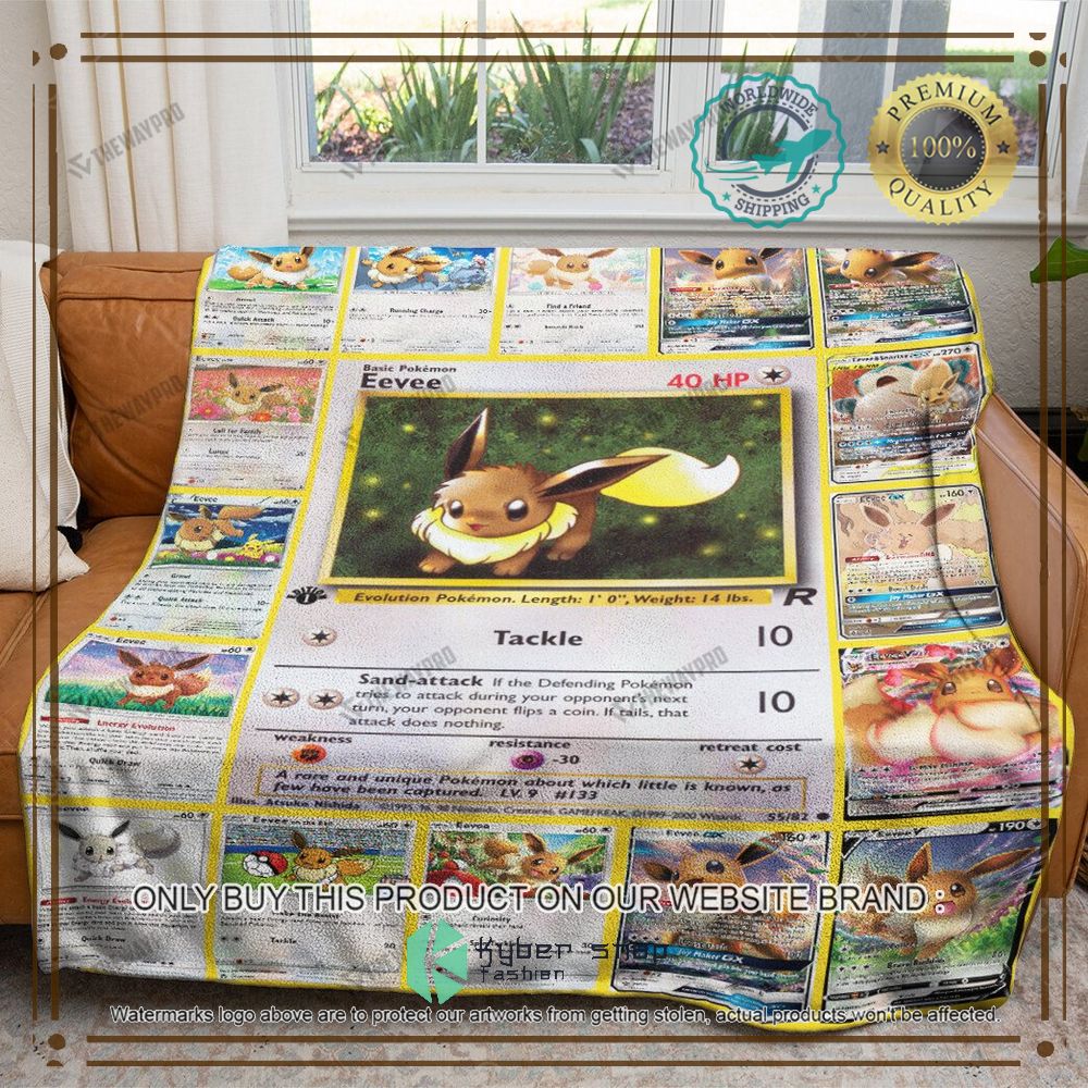 eevee cards anime pokemon blanket 1 70180