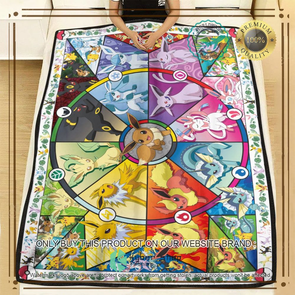 eevee eeveelutions anime pokemon blanket 2 91730
