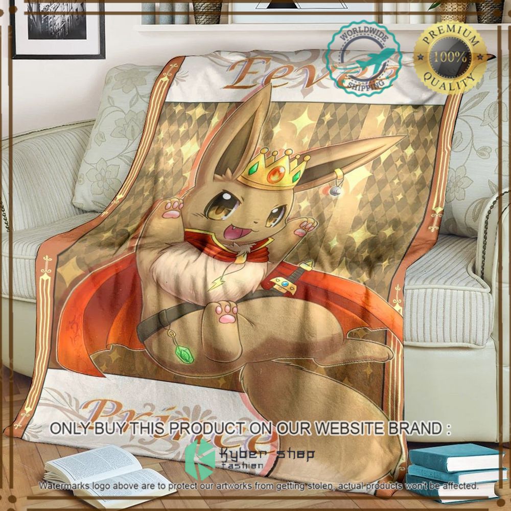 eevee prince custom pokemon soft blanket 1 92636
