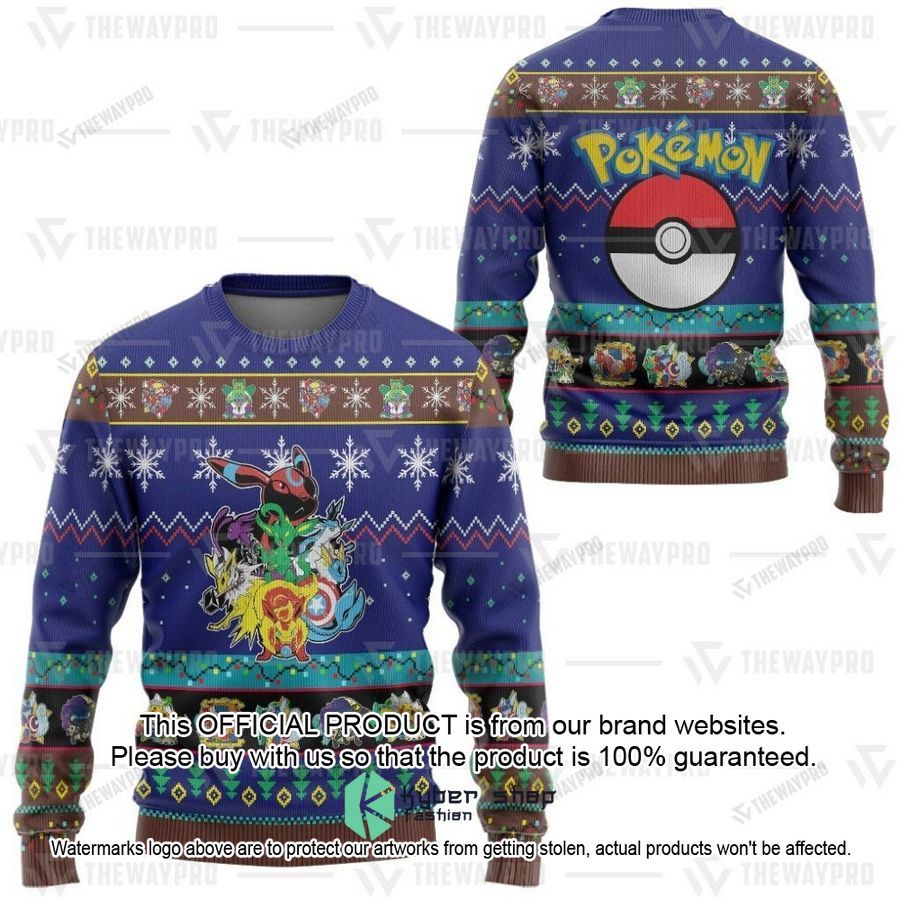 Eevengers blue Christmas Sweater 3