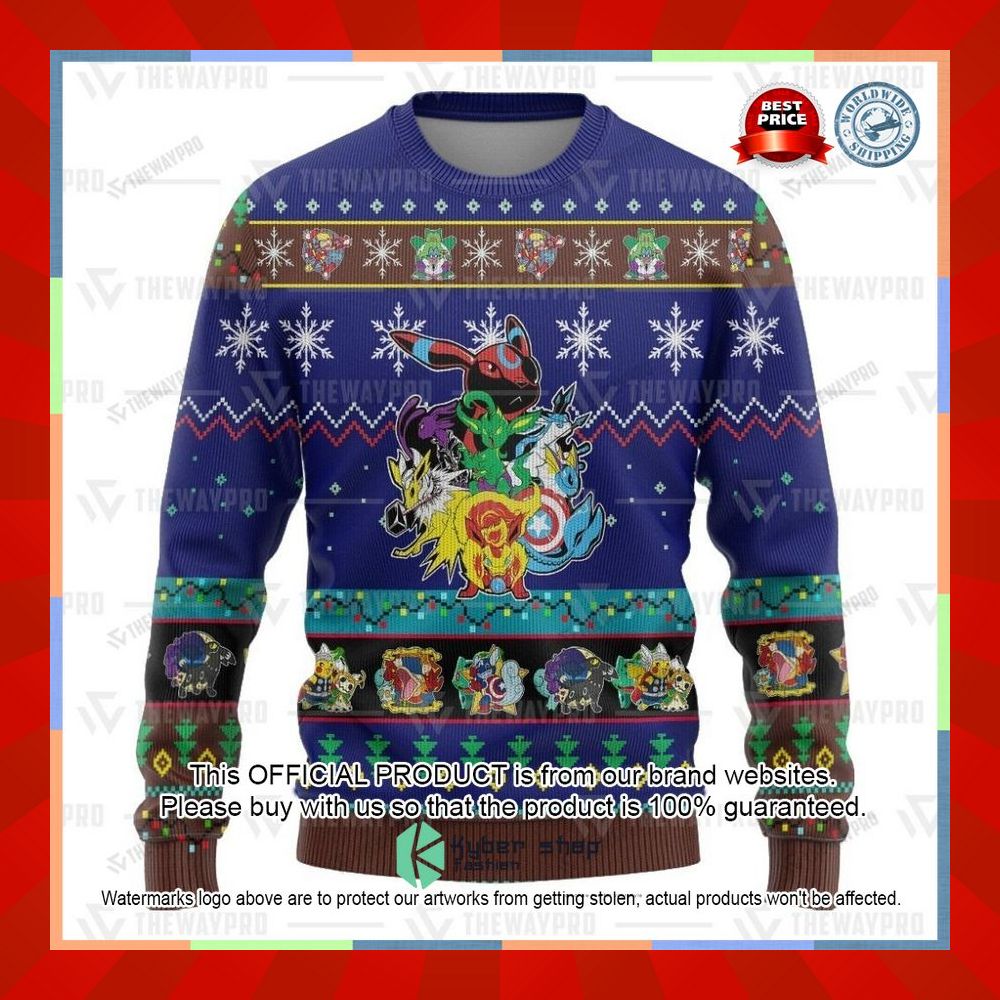Eevengers blue Christmas Sweater 21