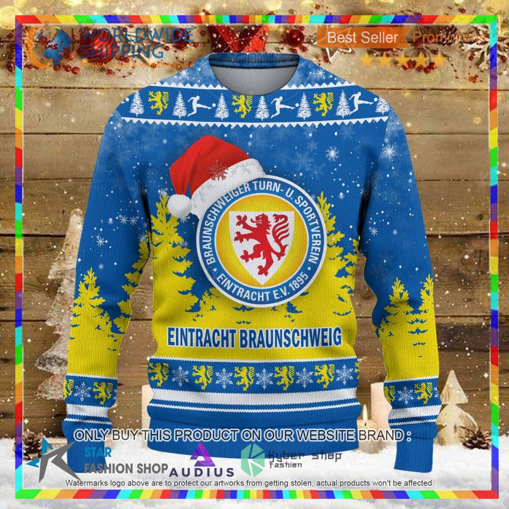 eintracht braunschweig ugly christmas sweater 2 43348