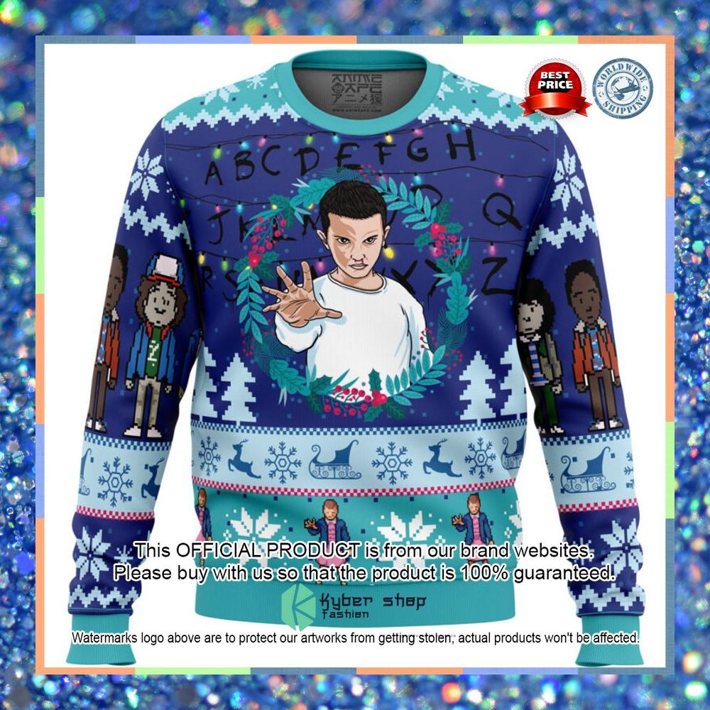 Eleven Stranger Things Christmas Sweater 5