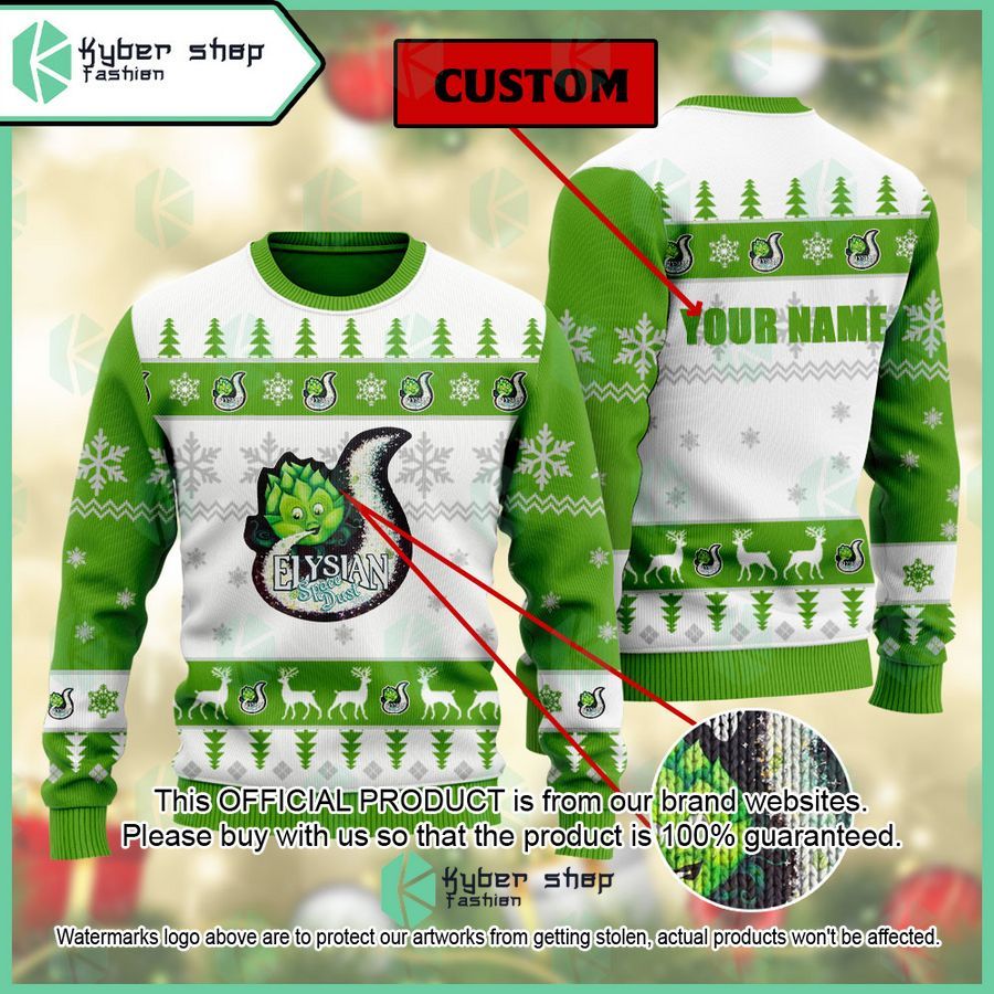 Personalized Elysian Brewing Space Dust IPA Christmas Sweater