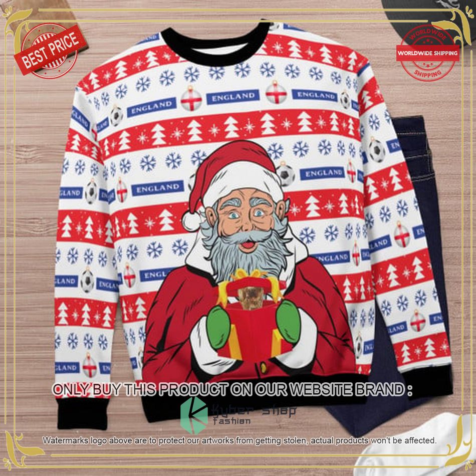 England Football Santa Claus Gift Ugly Christmas Sweater 18 england football santa claus gift ugly christmas sweater 6 59744