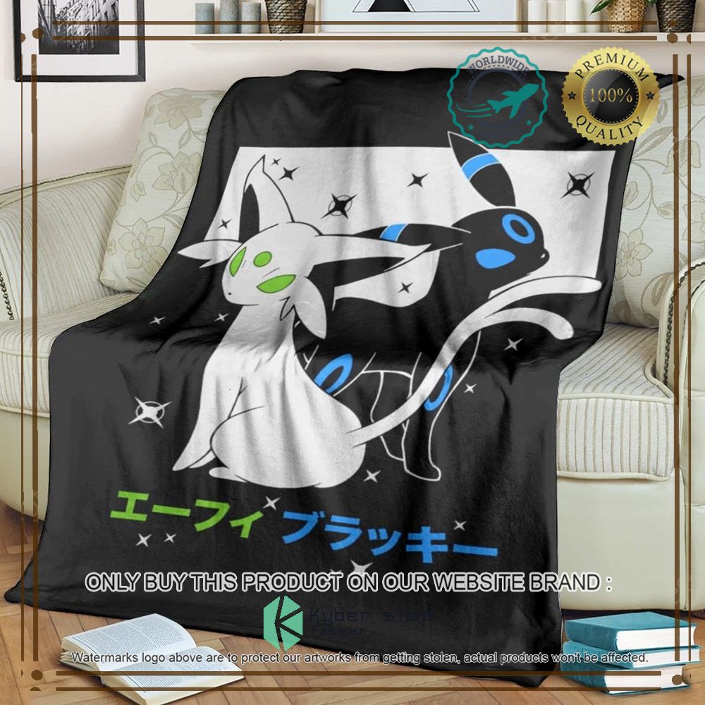 espeon umbreon pokemon anime blanket 2 90001