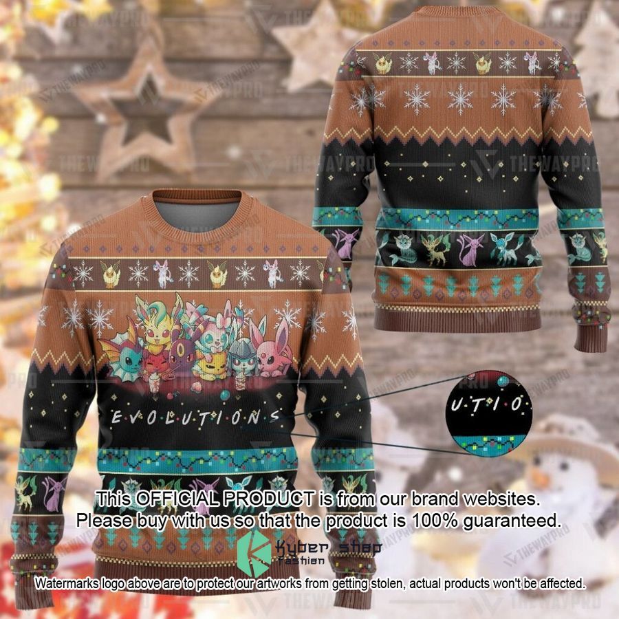 Evolutions Pokemon Christmas Sweater