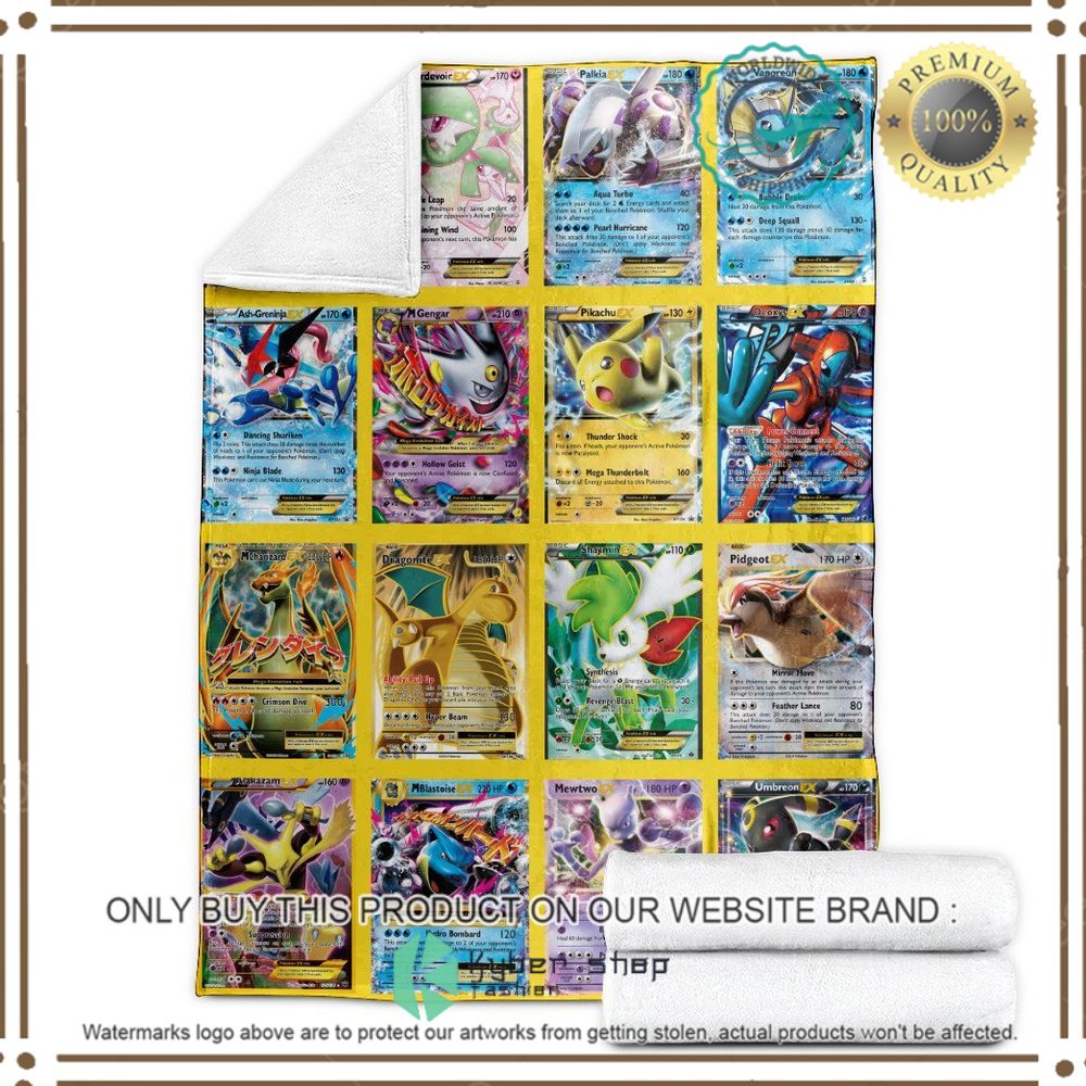 EX Cards Custom Pokemon Soft Blanket 4 ex cards custom pokemon soft blanket 4 73772