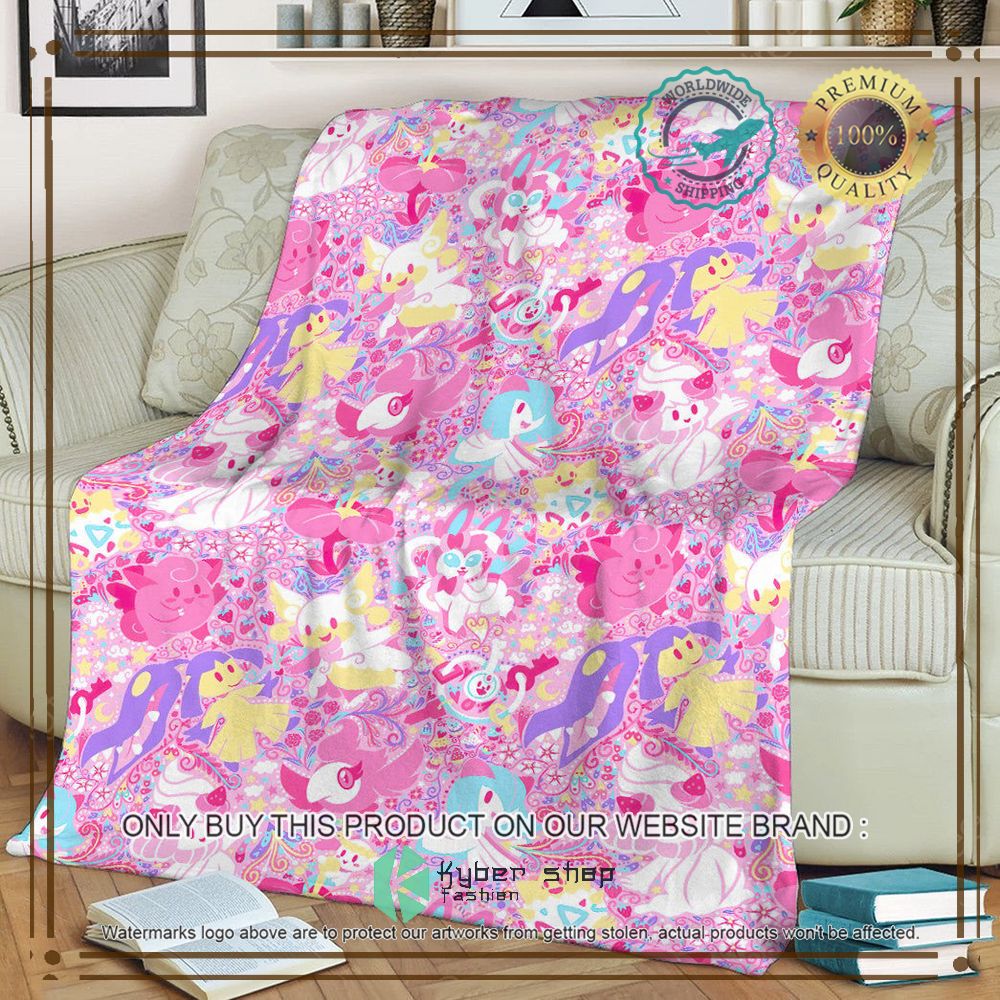 fairy seamless pattern anime pokemon blanket 1 31474