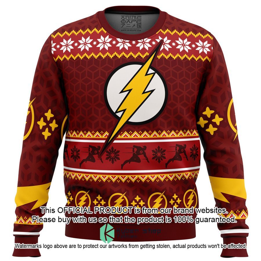 Fast Christmas The Flash DC Christmas Sweater word2