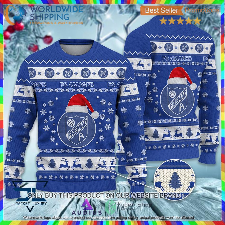 fc amager super league danish 1st division ugly sweater 1 35878