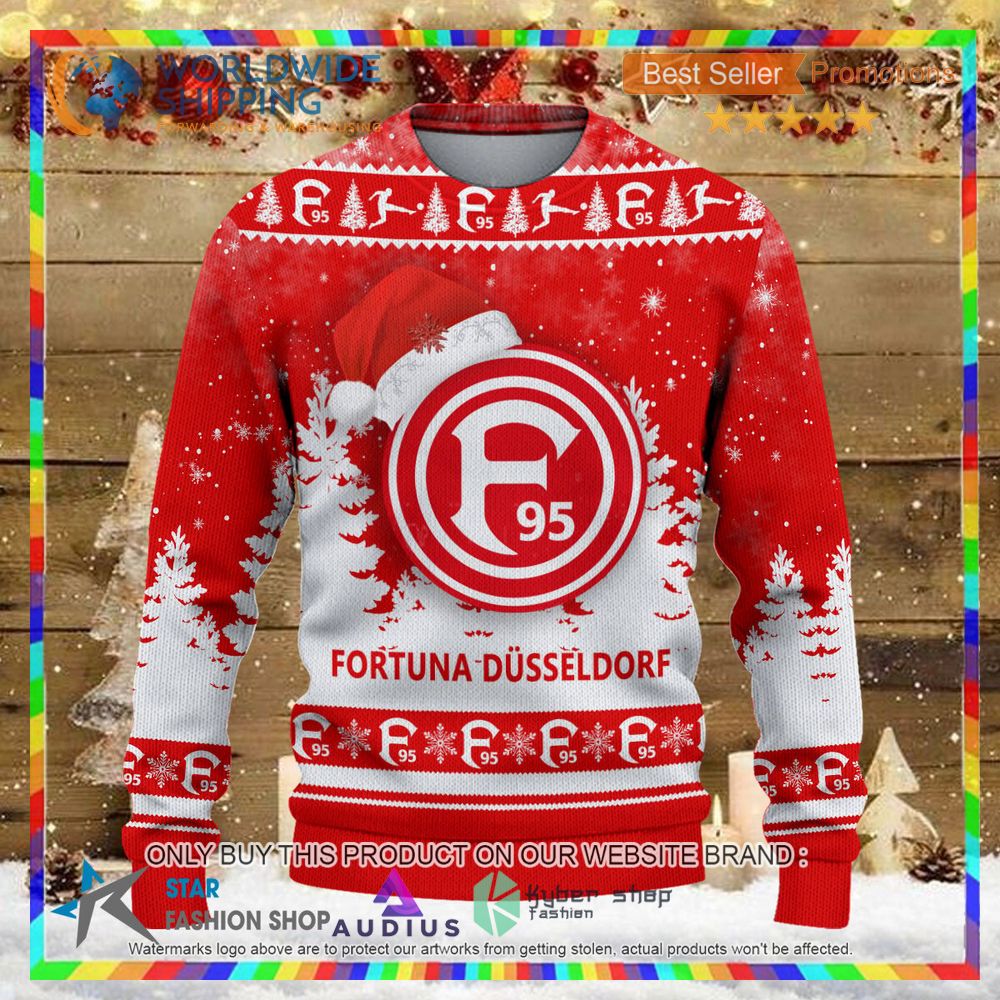 fortuna dusseldorf red ugly christmas sweater 2 962
