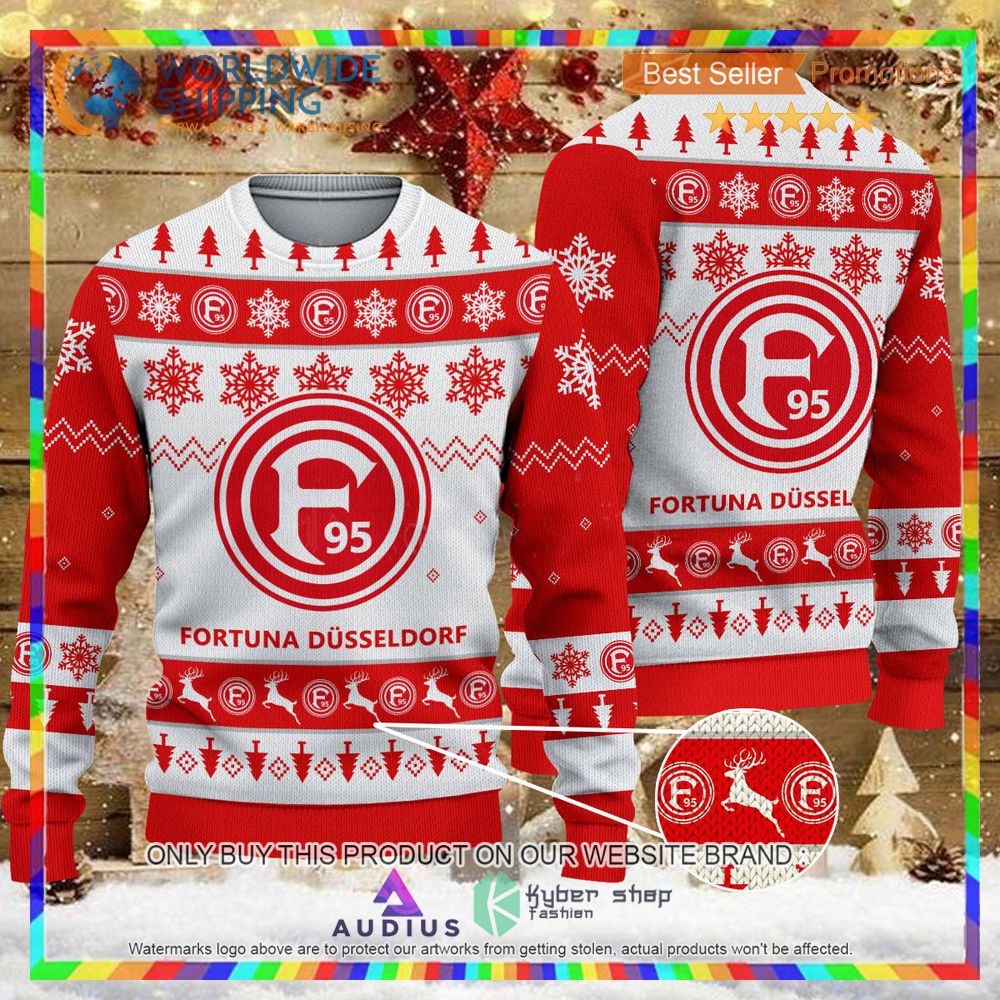 fortuna dusseldorf white ugly christmas sweater 1 68469
