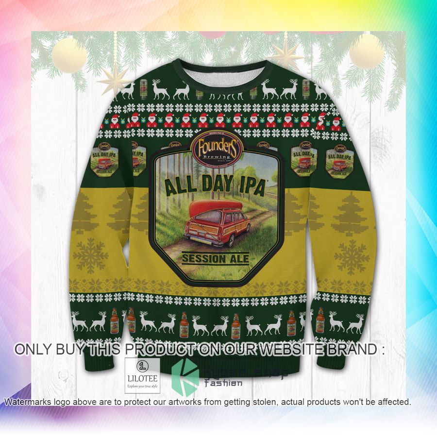 founders all day ipa christmas sweater sweatshirt 2 88829