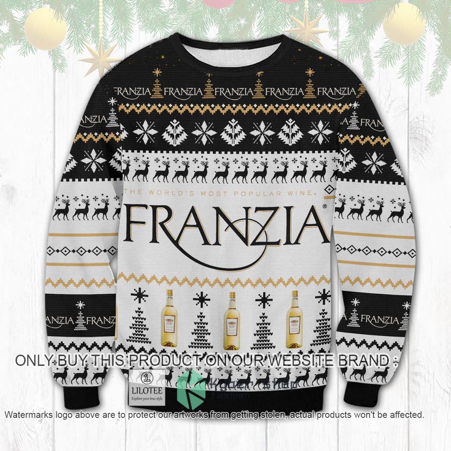 franzia chardonnay christmas sweater sweatshirt 1 13081