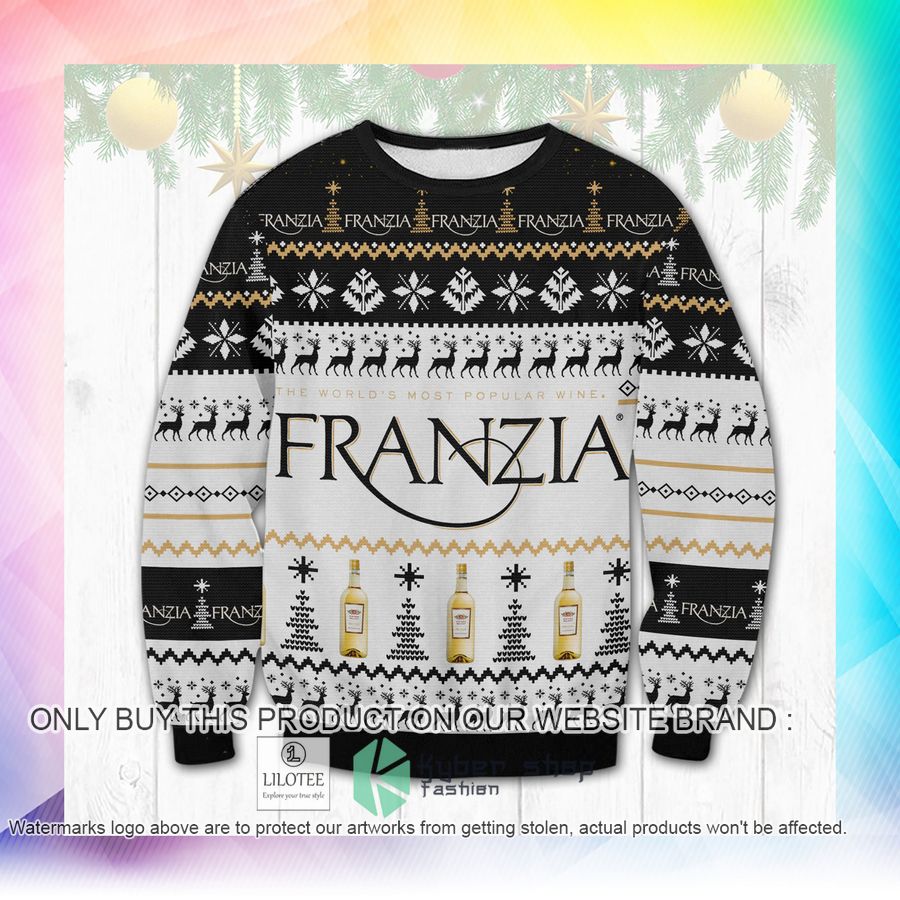 franzia chardonnay christmas sweater sweatshirt 2 41462