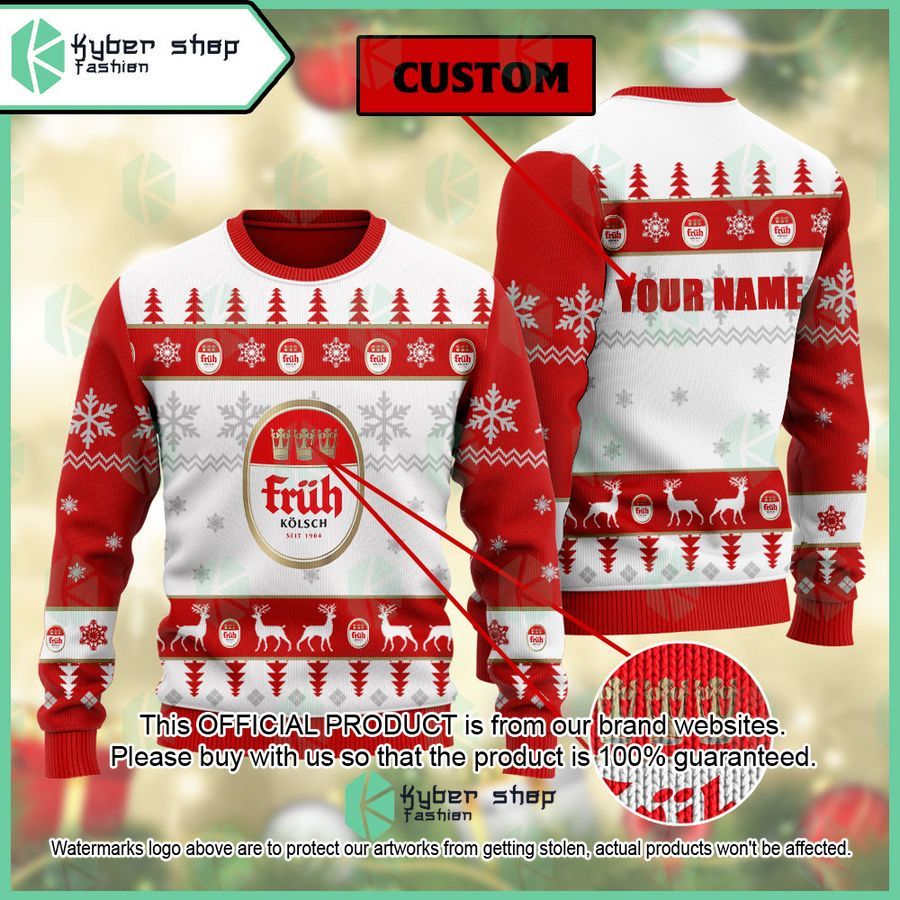 Fruh Kolsch Custom Name ugly Sweater word3