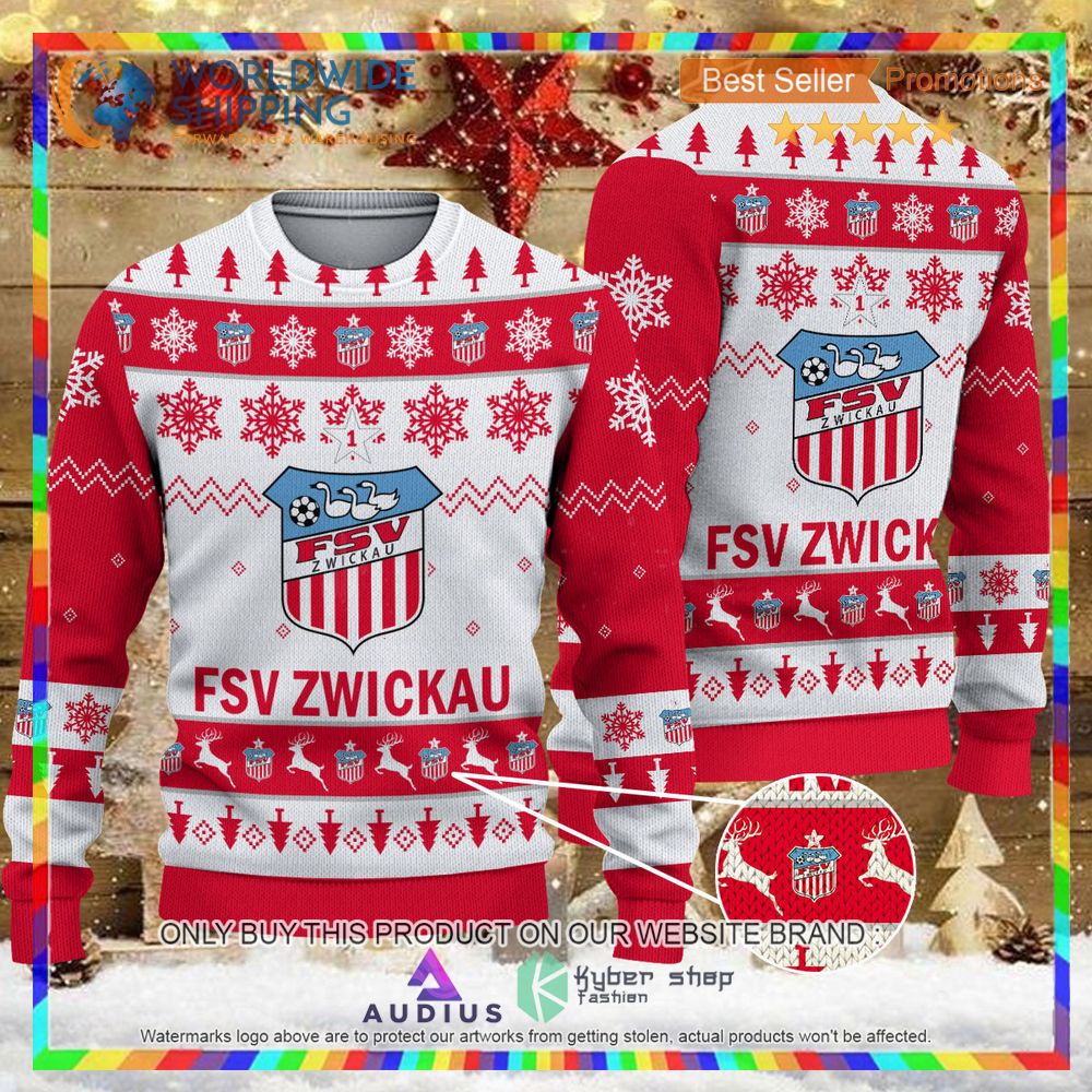 fsv zwickau white pink ugly christmas sweater 1 29810