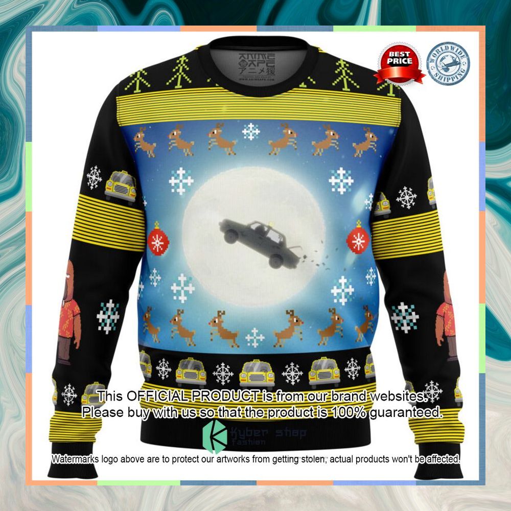 Full Moon Odd Taxi Christmas Sweater 8