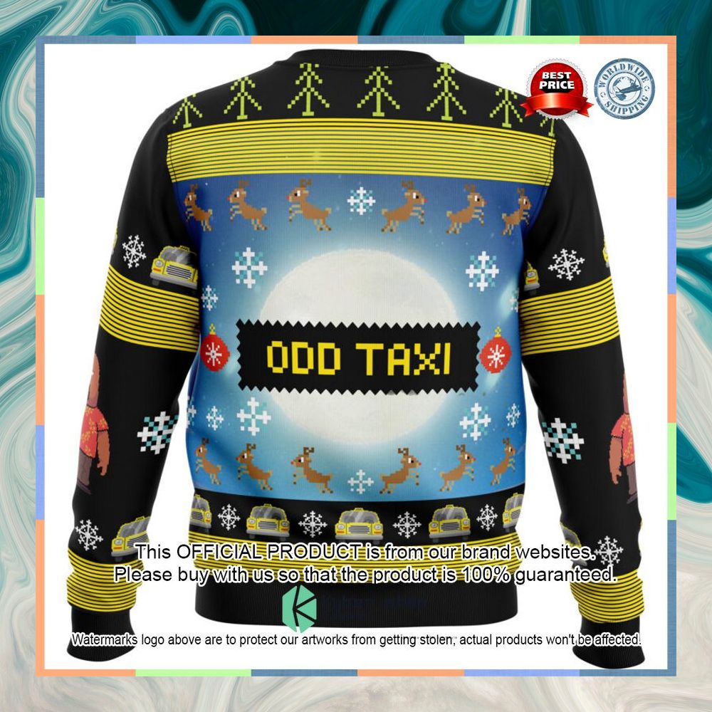 Full Moon Odd Taxi Christmas Sweater 9