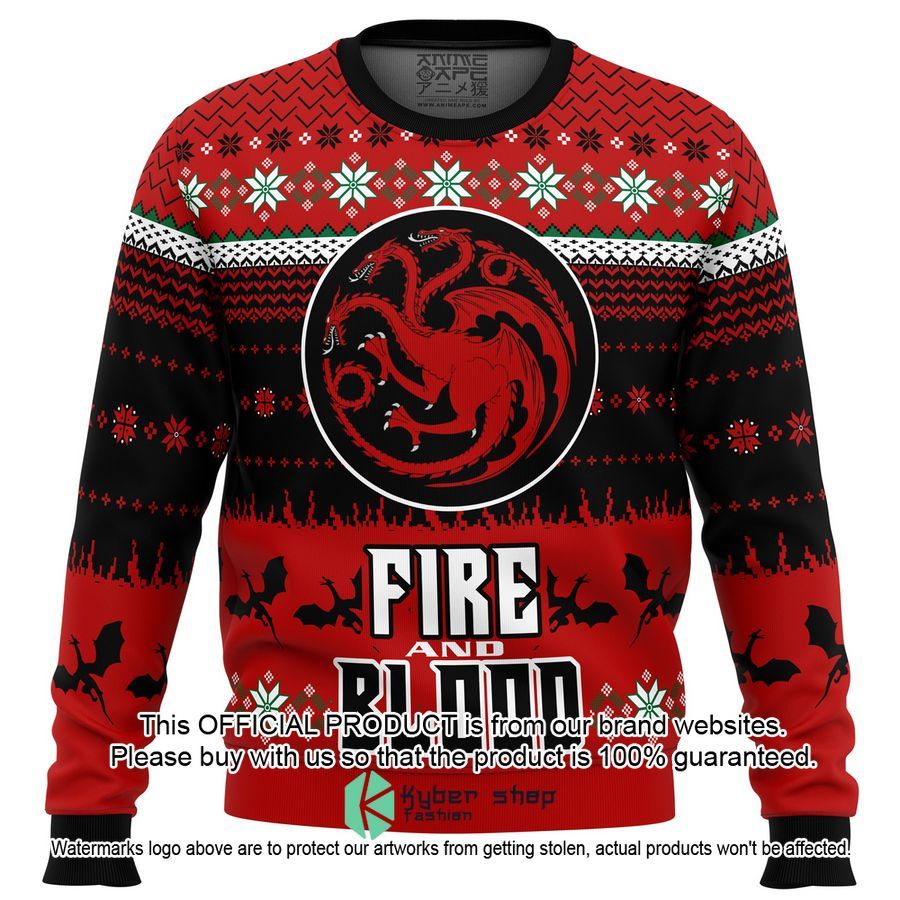 Game of Thrones Fire and Blood Christmas Sweater