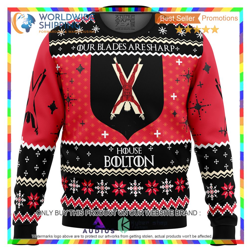 game of thrones house bolton ugly christmas sweater 1 62787