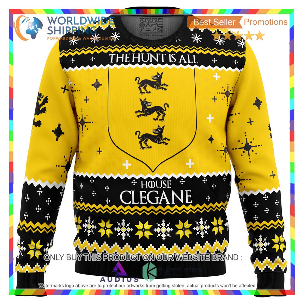 game of thrones house clegane ugly christmas sweater 2 18888