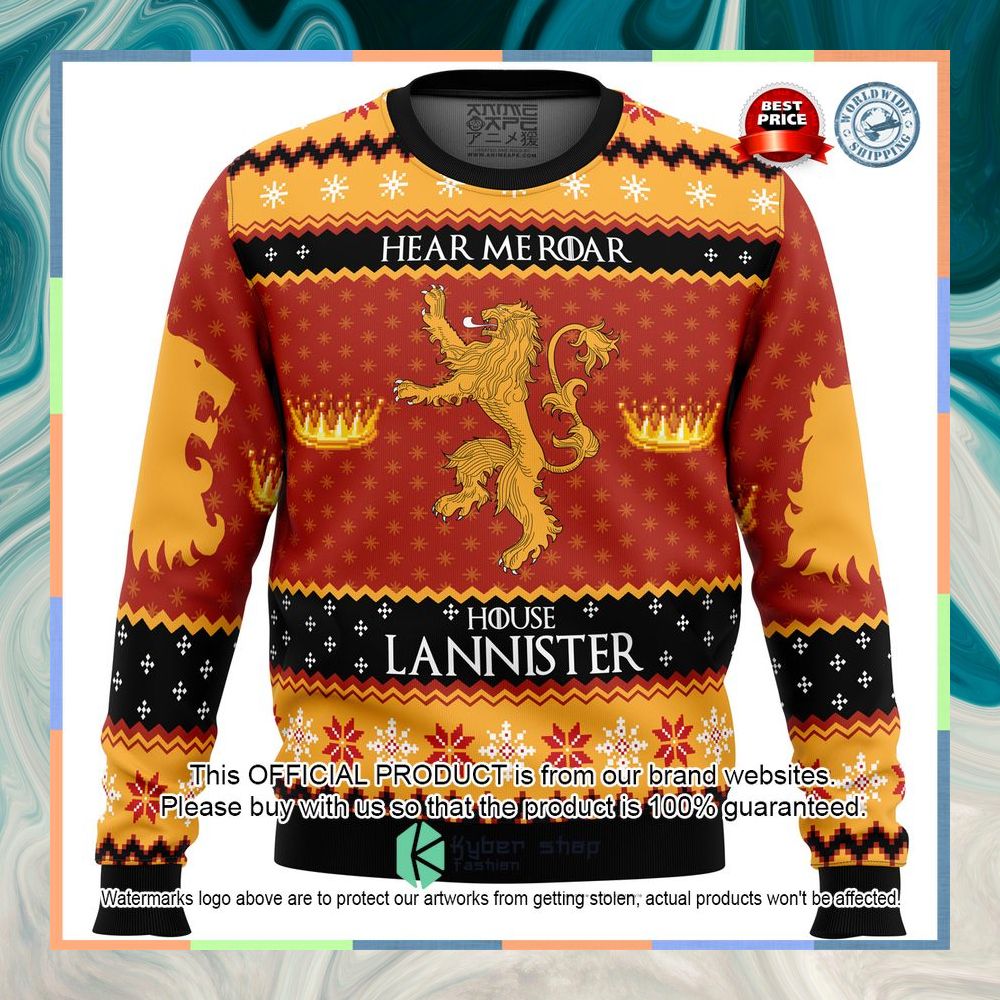 Game of Thrones House Lannister Christmas Sweater 6 Game of Thrones House Lannister Christmas Sweater word3