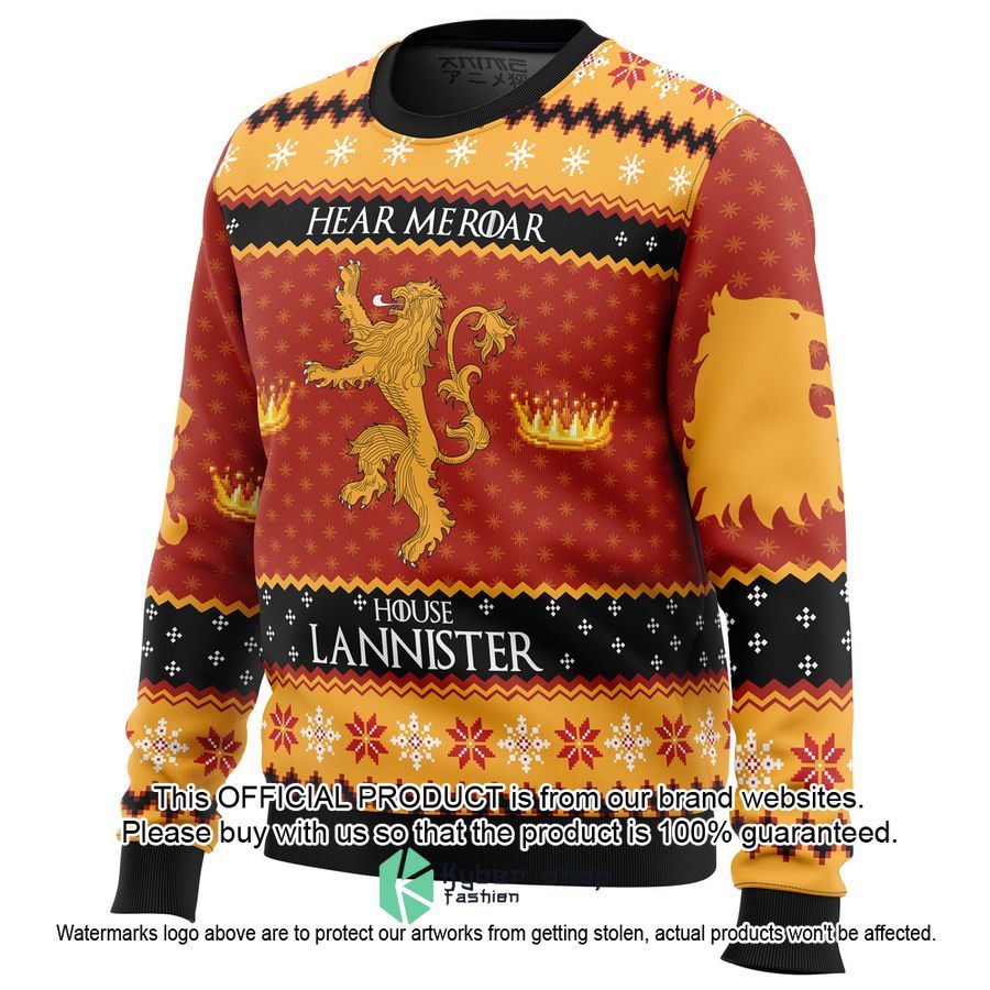 Game of Thrones House Lannister Christmas Sweater 3 Game of Thrones House Lannister Christmas Sweater word3