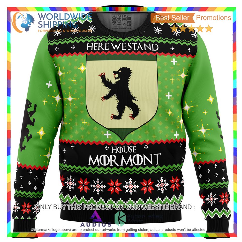 game of thrones house mormont ugly christmas sweater 1 80953
