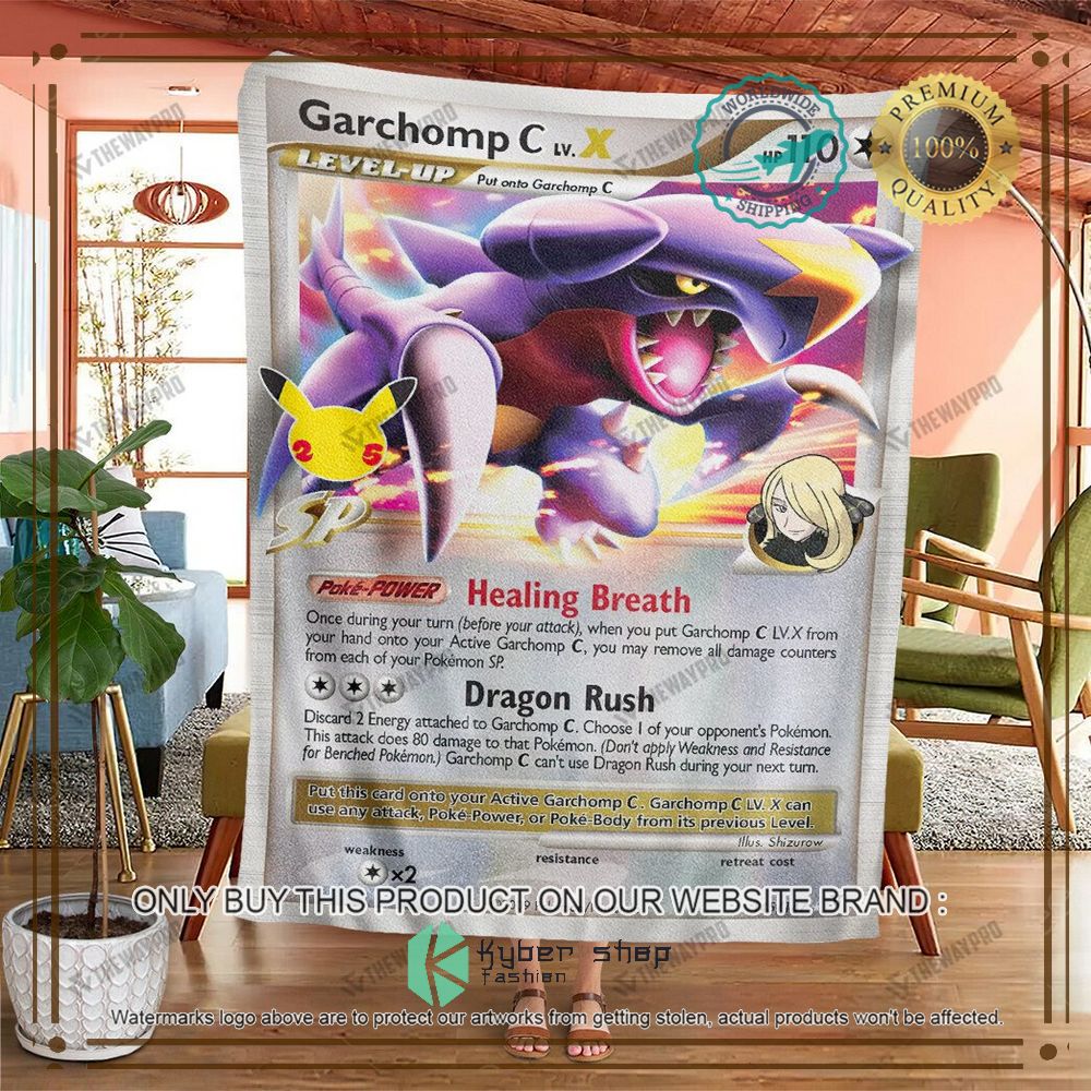 garchomp celebrations anime pokemon blanket 2 7829