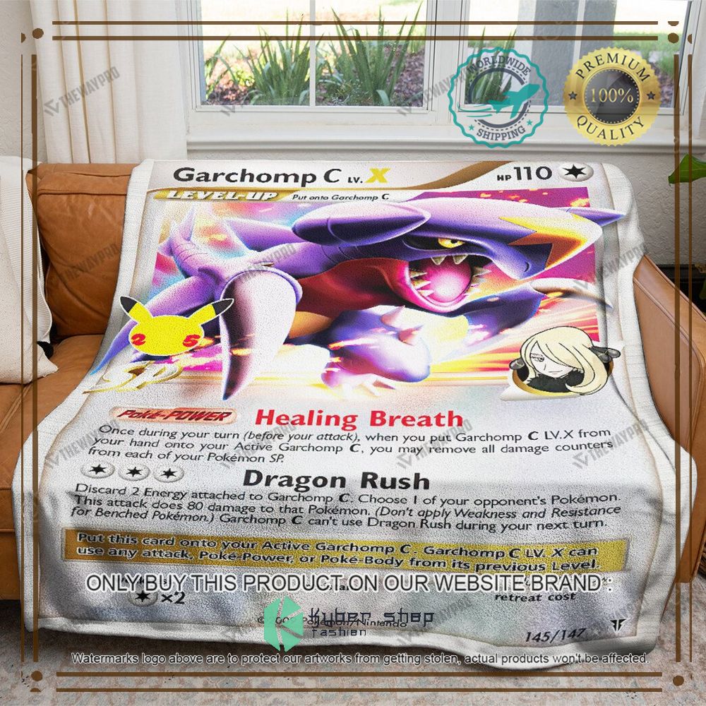 garchomp level x anime pokemon blanket 1 95334