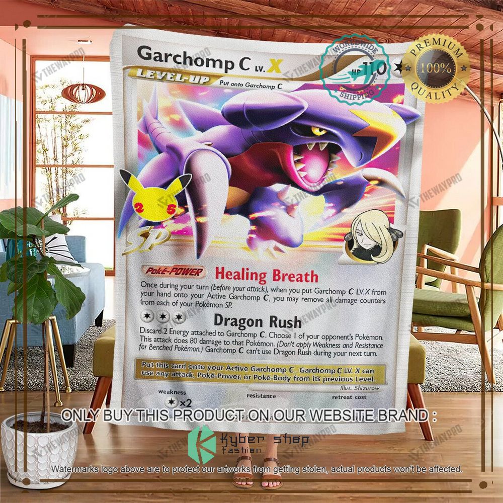 garchomp level x anime pokemon blanket 2 21721