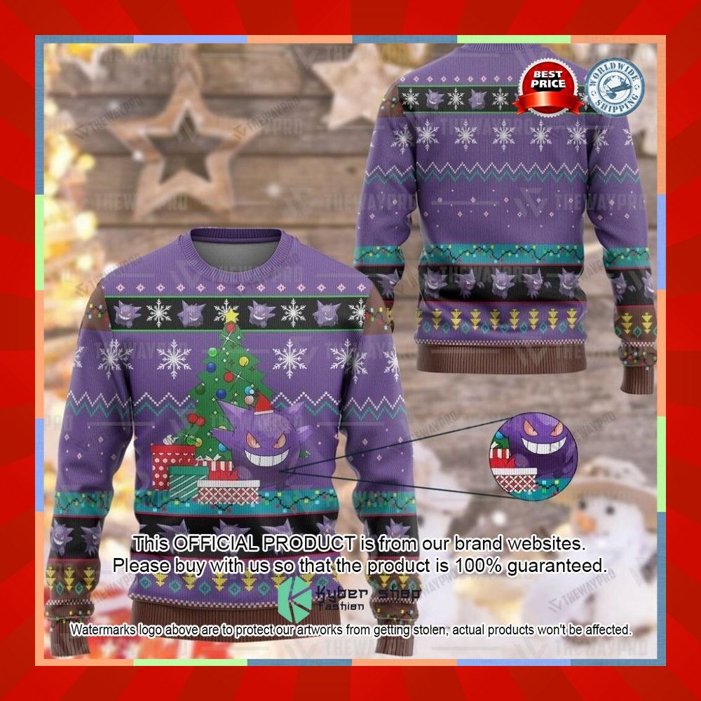 Gengar Christmas Tree Christmas Sweater 4 Gengar Christmas Tree Christmas Sweater word3