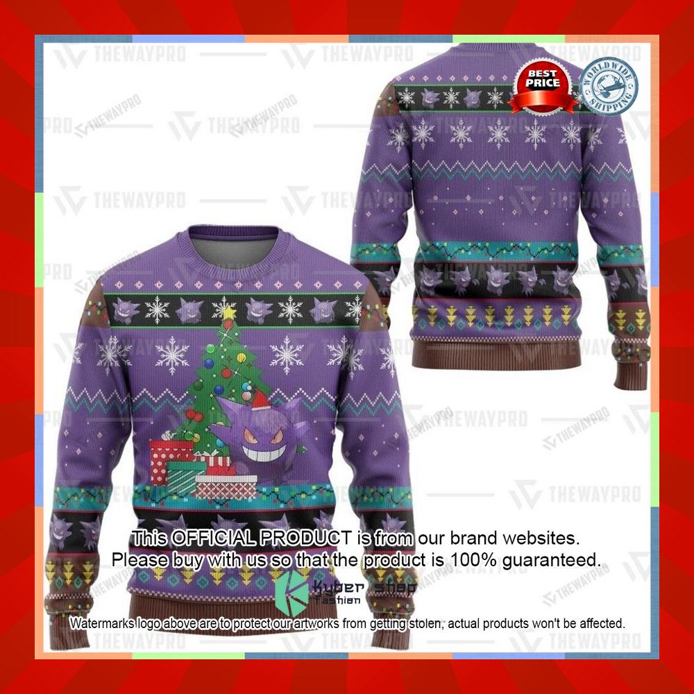 Gengar Christmas Tree Christmas Sweater 5 Gengar Christmas Tree Christmas Sweater word3