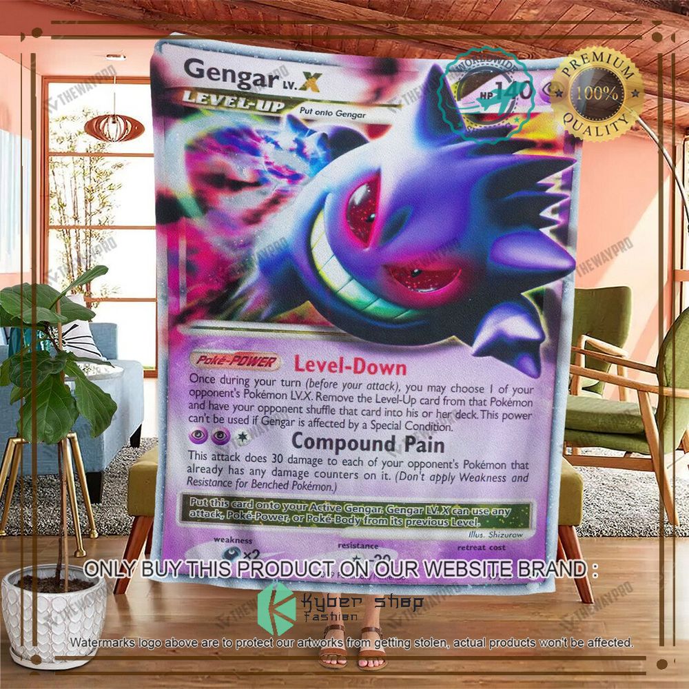 gengar level x arceus anime pokemon blanket 2 19171